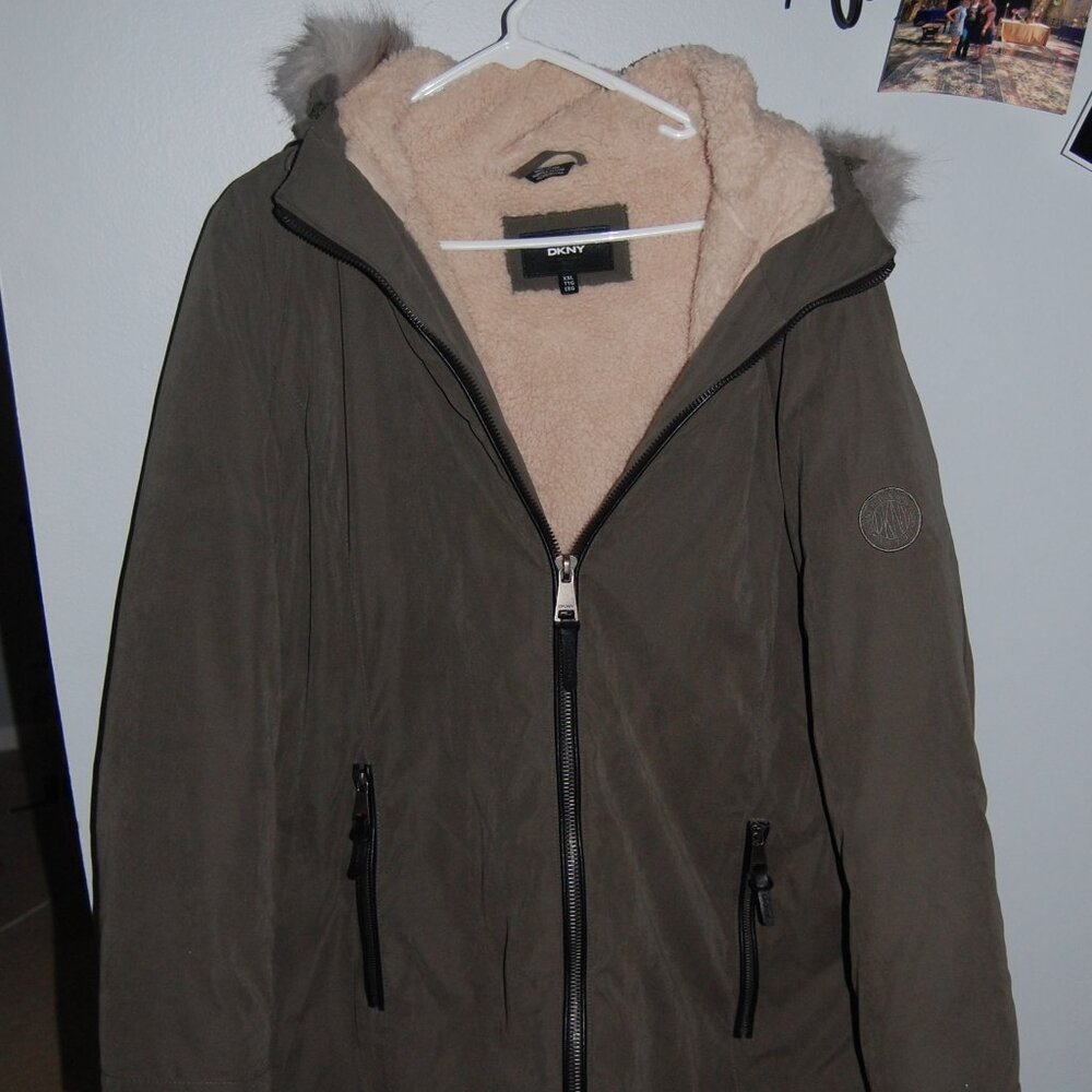 WOMENS DKNY GREEN 2X COAT